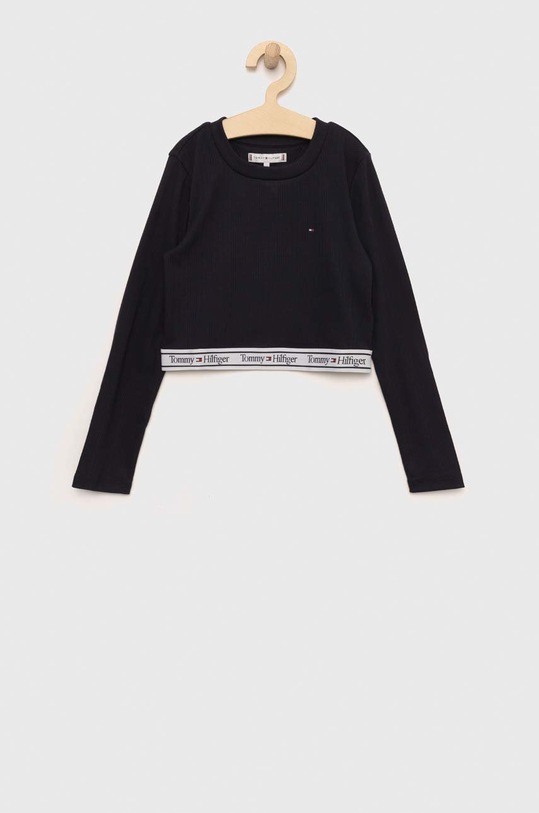 Dětské tričko s dlouhým rukávem Tommy Hilfiger kulatý námořnická modř KG0KG07134.PPYX