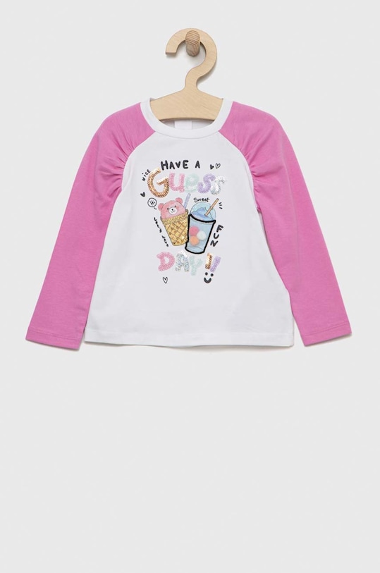 Παιδικό μακρυμάνικο Guess στάμπα λευκό K3RI07.K6YW3.PPYX