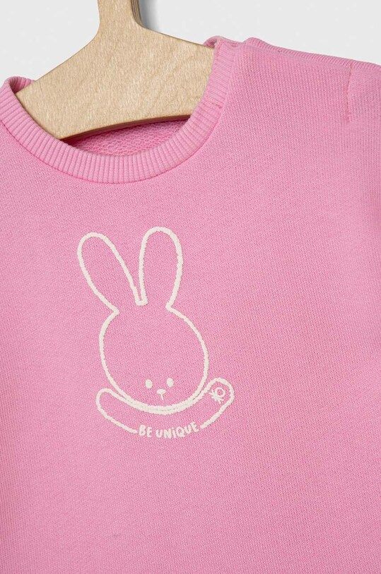 Lány United Colors of Benetton baba pamut hosszú ujjú 3J70A102M.W.SEASONAL rózsaszín