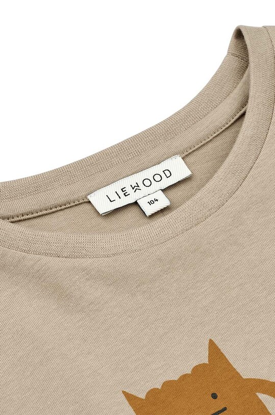 Дитячий бавовняний лонгслів Liewood сірий LW15384