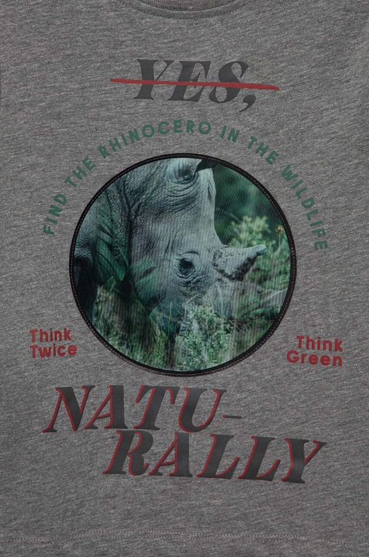 Chłopiec zippy longsleeve bawełniany dziecięcy ZKBAP0303.23018 szary