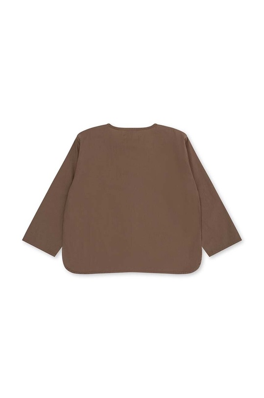 Konges Sløjd camasa de bumbac pentru copii KS4441 maro SS23