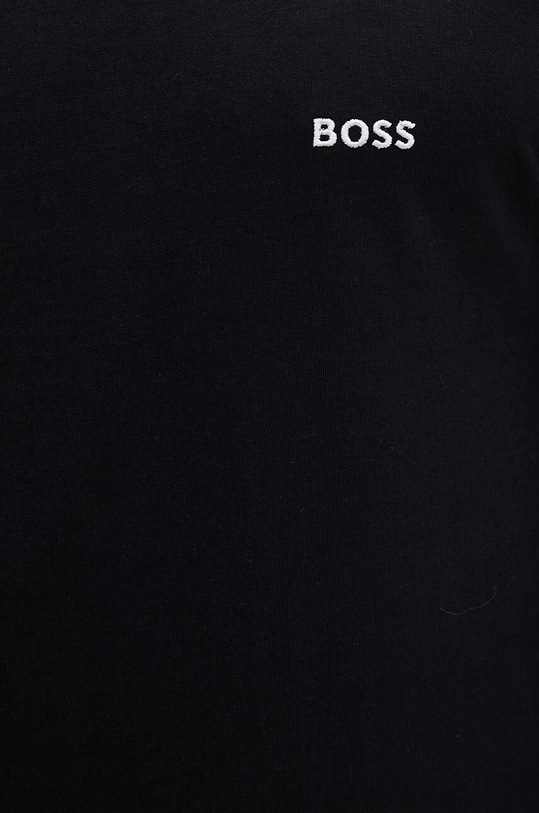 Bavlněné tričko s dlouhým rukávem BOSS 3-pack 50492321 černá