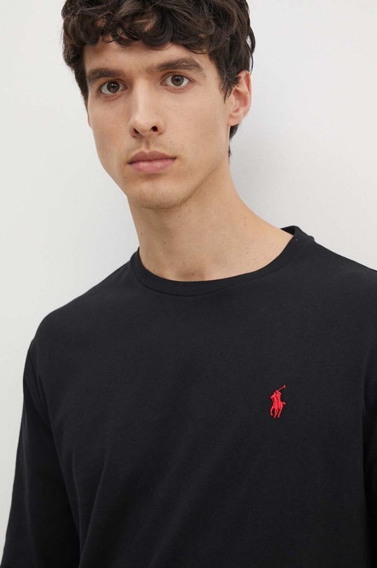Polo Ralph Lauren longsleeve bawełniany czarny 710671467