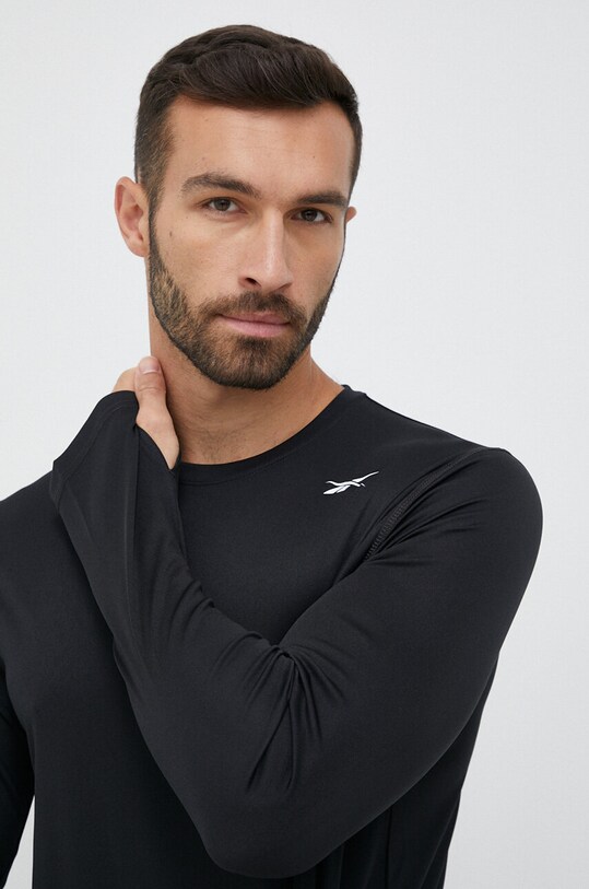 Лонгслив для тренировок Reebok Tech regular чёрный HT1696