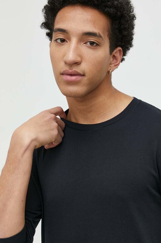 Hollister Co. longsleeve bawełniany czarny KI324.3024.900