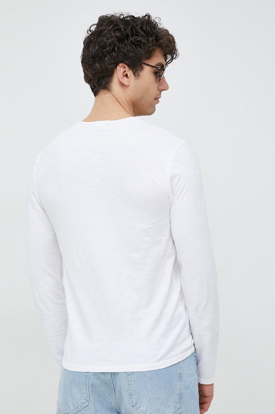 Одяг Бавовняний лонгслів United Colors of Benetton 3JE1J19A9.101. білий