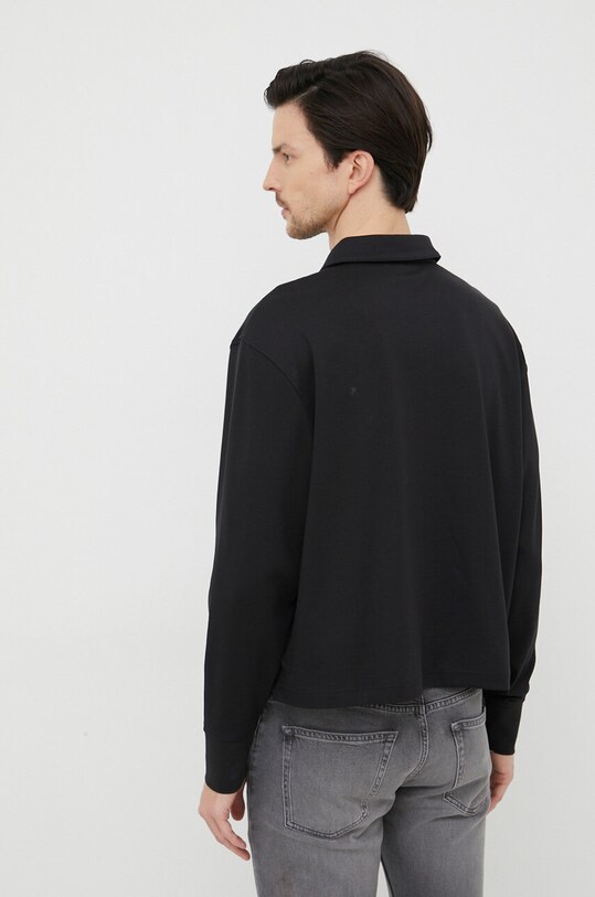 Oblačila Bombažna majica z dolgimi rokavi Calvin Klein Jeans J30J322852.PPYX črna
