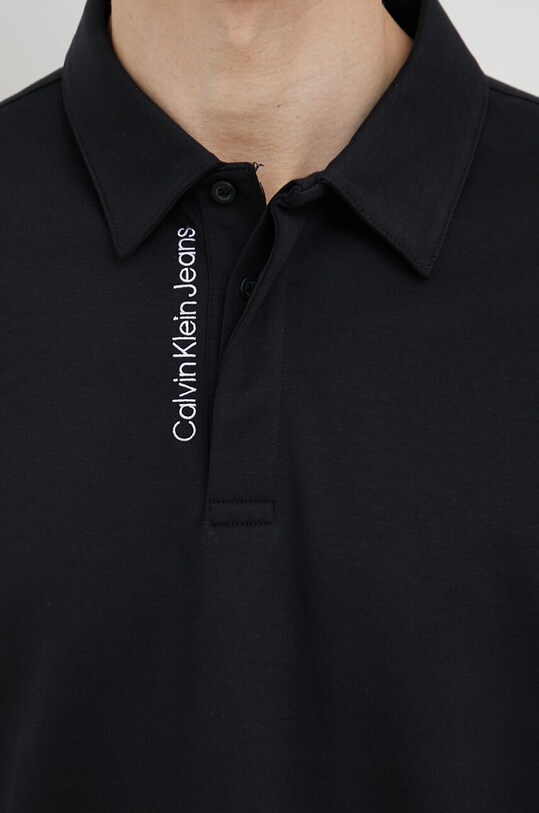 Хлопковый лонгслив Calvin Klein Jeans J30J322852.PPYX чёрный