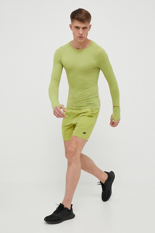 4F longsleeve do biegania 4FSS23TFLOM078 zielony SS23