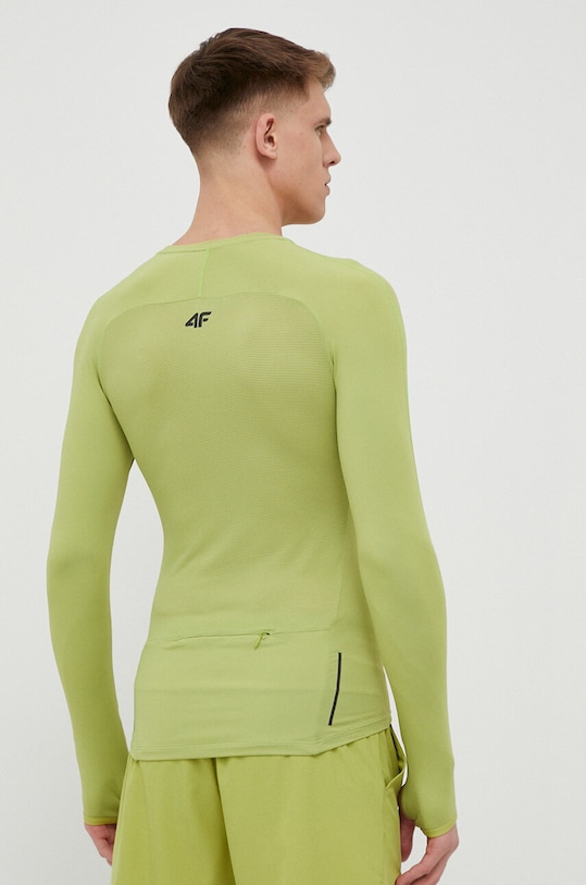 Odzież 4F longsleeve do biegania 4FSS23TFLOM078 zielony