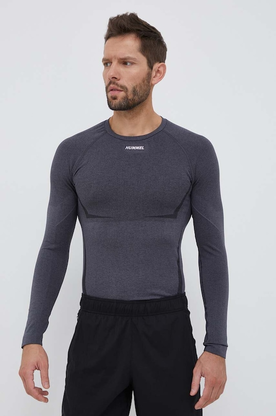 Лонгслів для тренувань Hummel Mike сірий 213759