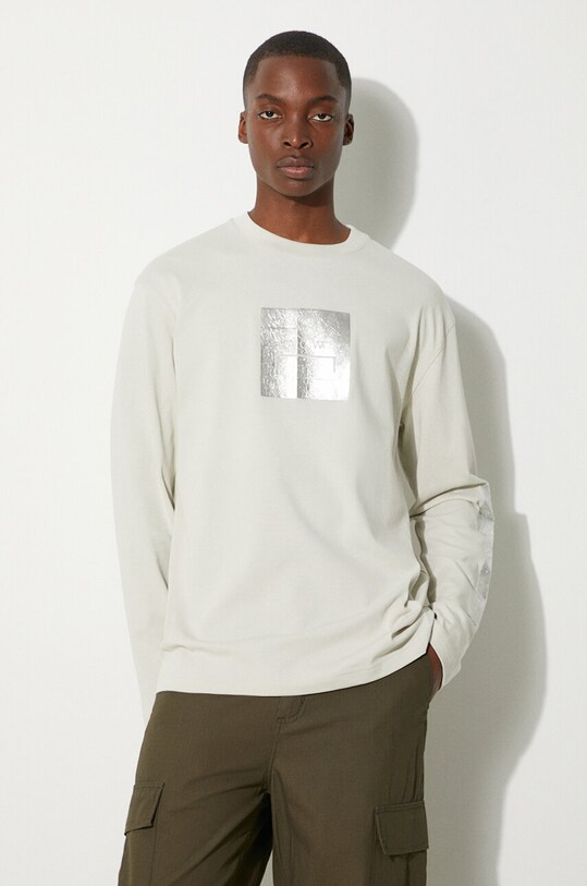 Bavlněné tričko s dlouhým rukávem A-COLD-WALL* Foil Grid LS T-Shirt