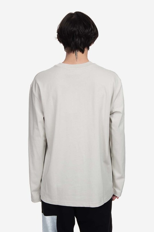 Одежда Хлопковый лонгслив A-COLD-WALL* Foil Grid LS T-Shirt ACWMTS111 серый