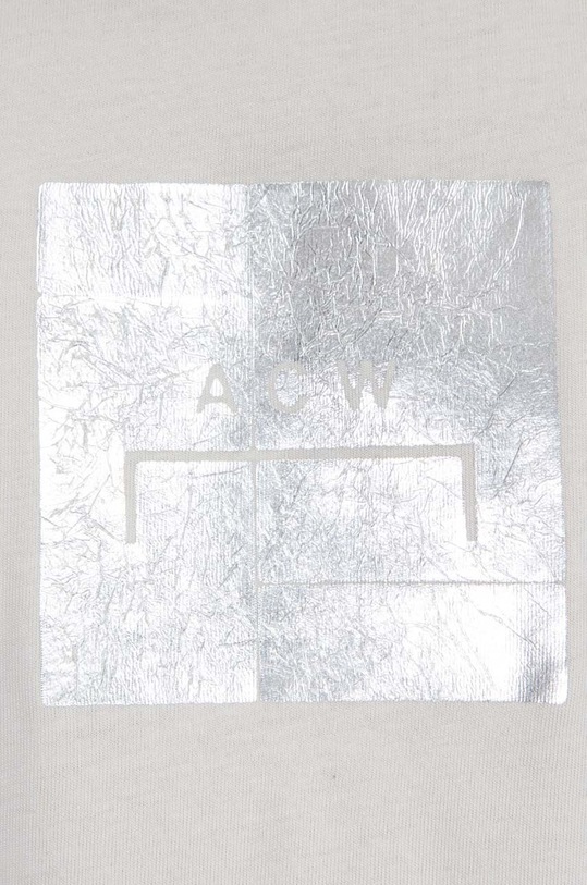 Βαμβακερή μπλούζα με μακριά μανίκια A-COLD-WALL* Foil Grid LS T-Shirt ACWMTS111 γκρί