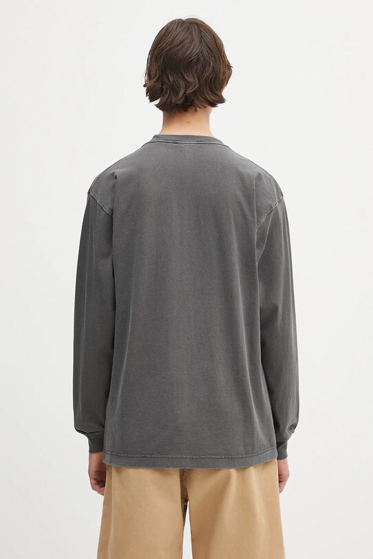 Одежда Хлопковый лонгслив Carhartt WIP L/S Nelson T-Shirt I029949.87GD. серый
