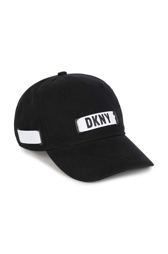 Dkny czapka bawełniana dziecięca aplikacja czarny D21199