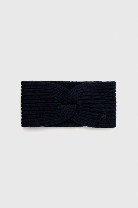 Traka s primjesom vune Tommy Hilfiger s dodatkom vune mornarsko plava AW0AW14151.PPYX