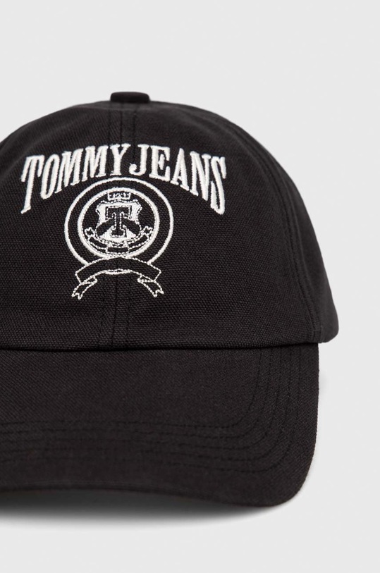 Tommy Jeans czapka z daszkiem bawełniana AW0AW14435.PPYX czarny SS23