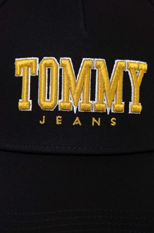 Bombažna bejzbolska kapa Tommy Jeans AW0AW14083.PPYX črna SS23