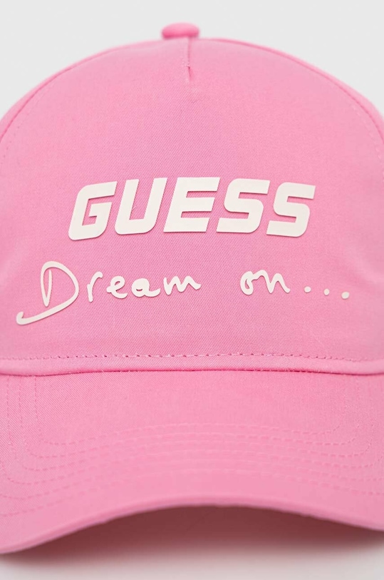 Guess czapka z daszkiem bawełniana V3GZ01.WO08O różowy SS23