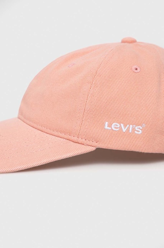 Хлопковая кепка Levi's D7581.0001 розовый SS23