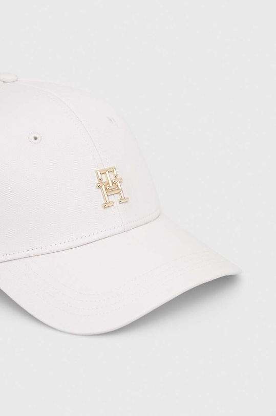 Bavlněná baseballová čepice Tommy Hilfiger AW0AW14526.PPYX bílá SS23