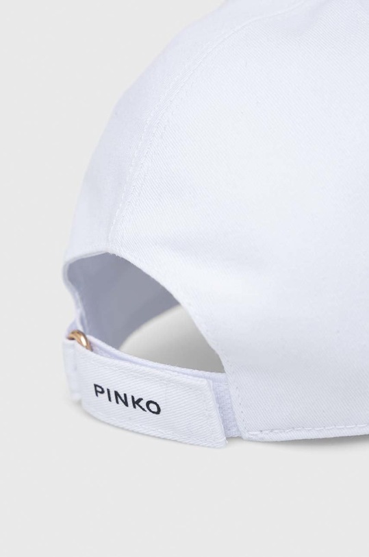 Pinko czapka z daszkiem bawełniana 100621.A0MB biały SS23