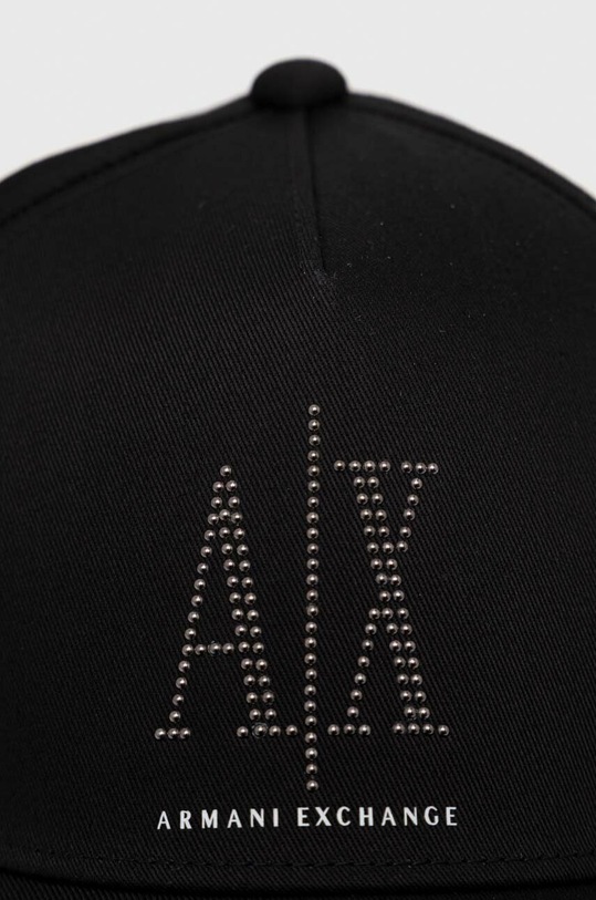 Akcesoria Armani Exchange czapka z daszkiem bawełniana 944208.3R131 czarny