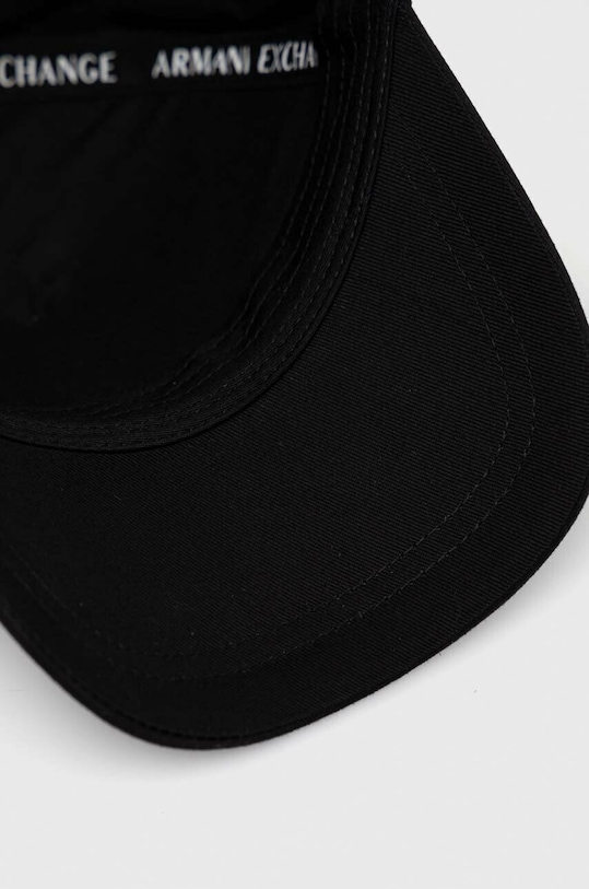 Armani Exchange czapka z daszkiem bawełniana czarny 944208.3R131
