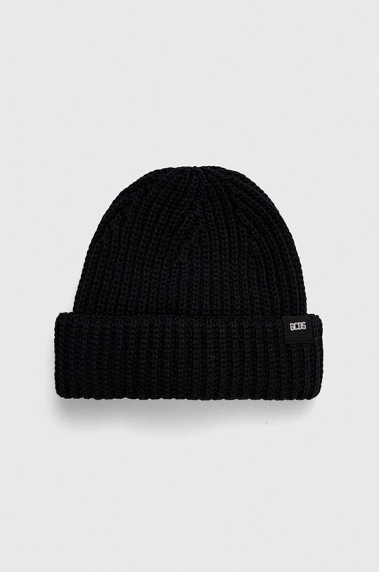 GCDS berretto a maglia pesante nero SS23U870503