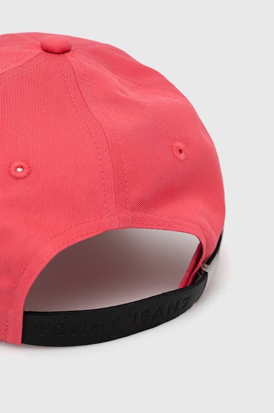 Βαμβακερό καπέλο του μπέιζμπολ Tommy Jeans AW0AW14601.PPYX ροζ SS23