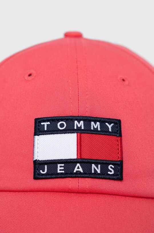 Аксесуари Бавовняна бейсболка Tommy Jeans AW0AW14601.PPYX рожевий