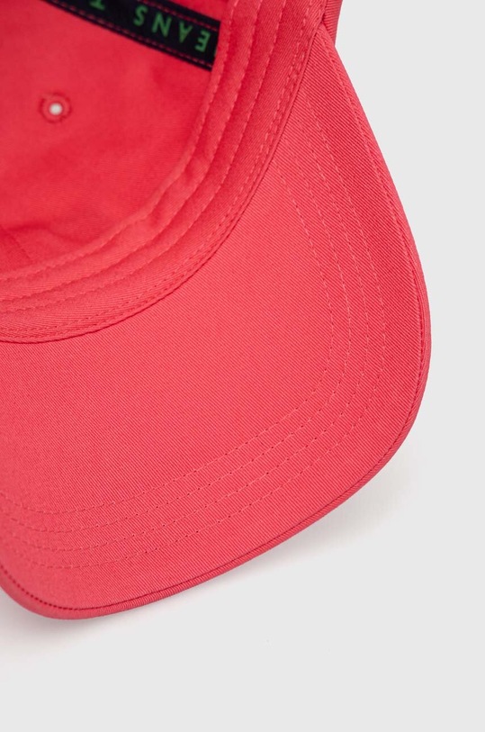 Βαμβακερό καπέλο του μπέιζμπολ Tommy Jeans ροζ AW0AW14601.PPYX