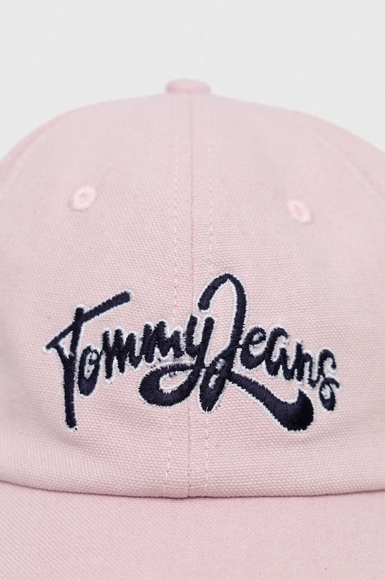 Аксесуари Бавовняна бейсболка Tommy Jeans AW0AW14606.PPYX рожевий