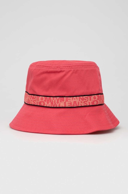 Tommy Jeans kapelusz bawełniany aplikacja różowy AW0AW14830.PPYX