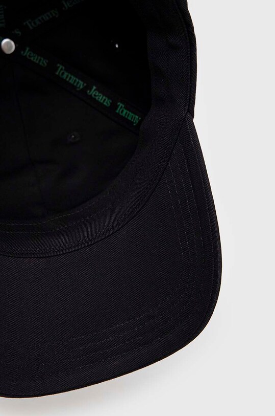 Bavlněná baseballová čepice Tommy Jeans černá AW0AW14596.PPYX