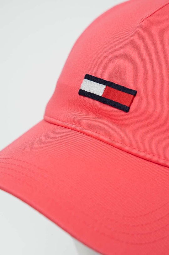 Βαμβακερό καπέλο του μπέιζμπολ Tommy Jeans AW0AW14594.PPYX ροζ SS23