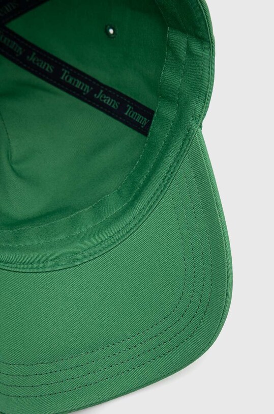 Pamučna kapa sa šiltom Tommy Jeans zelena AW0AW14594.PPYX