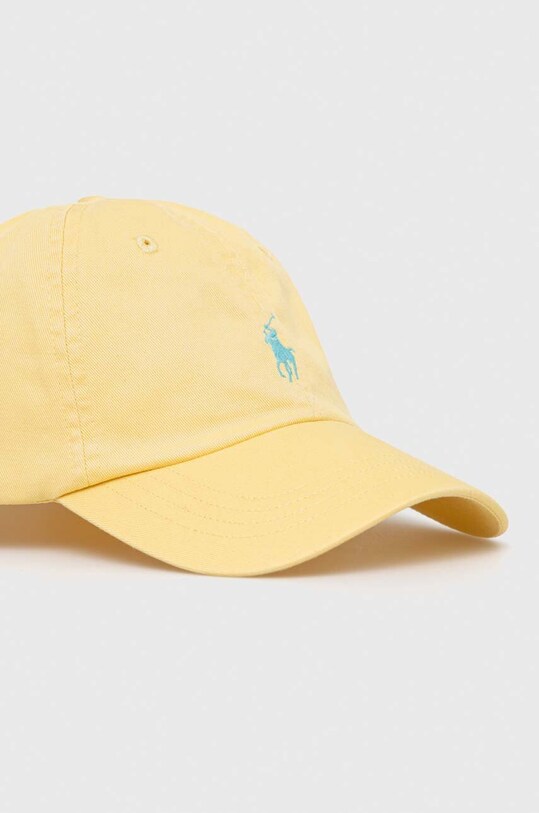 Βαμβακερό καπέλο του μπέιζμπολ Polo Ralph Lauren 211912843 κίτρινο NC24