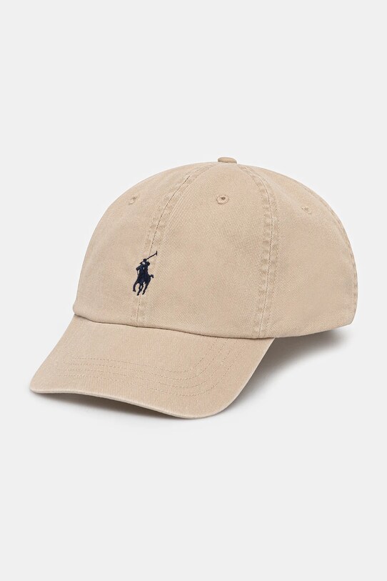 Бавовняна бейсболка Polo Ralph Lauren бавовна бежевий 211912843