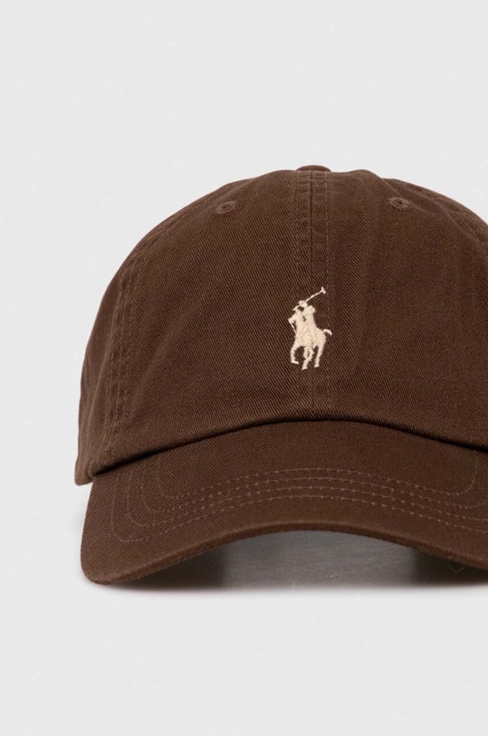 Хлопковая кепка Polo Ralph Lauren 211912843 коричневый SS25
