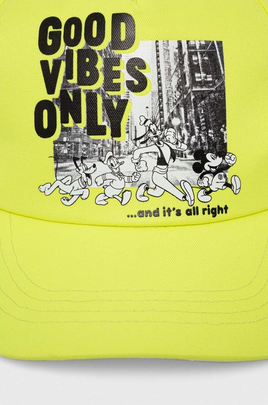 Dziewczynka United Colors of Benetton czapka z daszkiem dziecięca x Disney 6G0QGA00R.P.SEASONAL żółty
