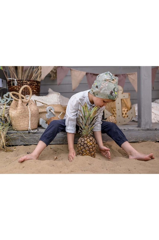 DÍVKA Dětska čepice Jamiks FINLI FINLI.bambus.JWF141.G zelená