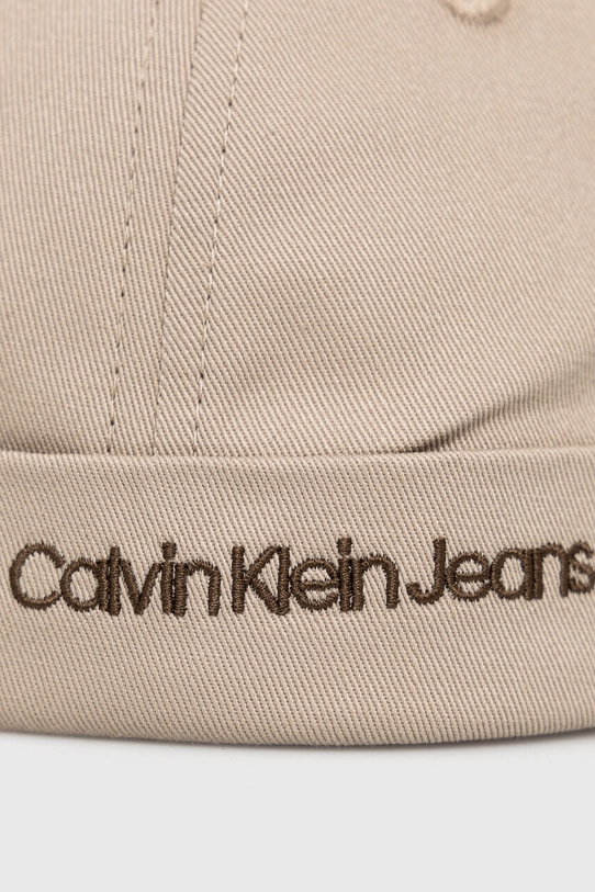 Calvin Klein Jeans czapka bawełniana dziecięca IU0IU00427.PPYX beżowy SS23