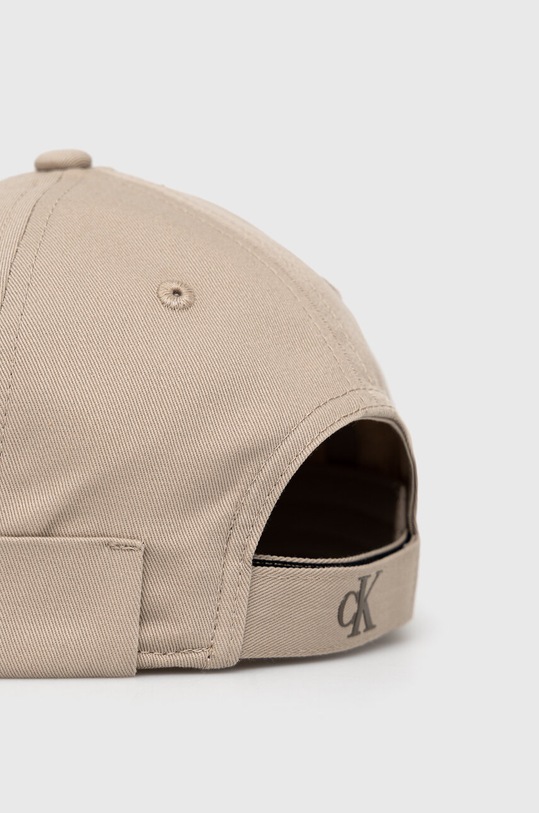 Dziewczynka Calvin Klein Jeans czapka bawełniana dziecięca IU0IU00427.PPYX beżowy