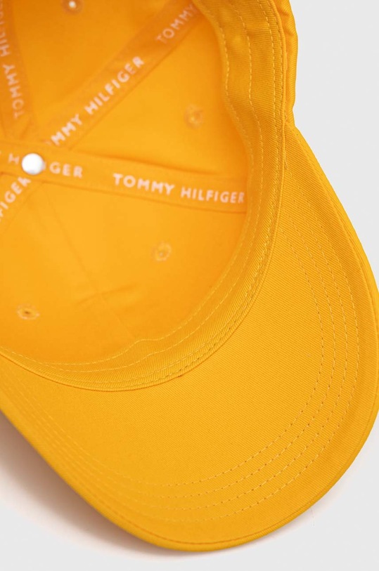 Tommy Hilfiger czapka z daszkiem bawełniana dziecięca żółty AU0AU01600.PPYX