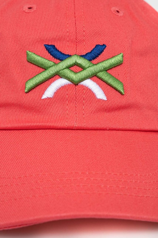 United Colors of Benetton czapka z daszkiem bawełniana dziecięca 6G0QCA01C.G.SEASONAL różowy SS23