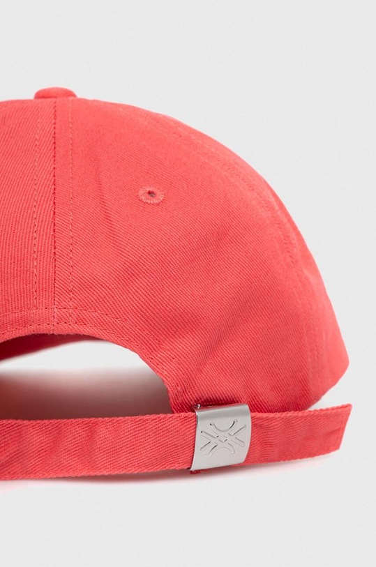 Chłopiec United Colors of Benetton czapka z daszkiem bawełniana dziecięca 6G0QCA01C.G.SEASONAL różowy