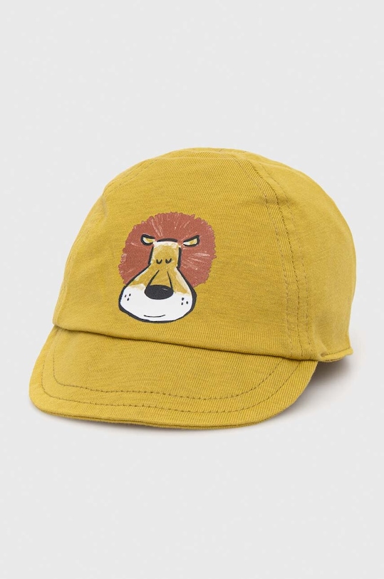 Παιδικό βαμβακερό καπέλο μπέιζμπολ United Colors of Benetton στάμπα πράσινο 6GIAAA00F.W.SEASONAL